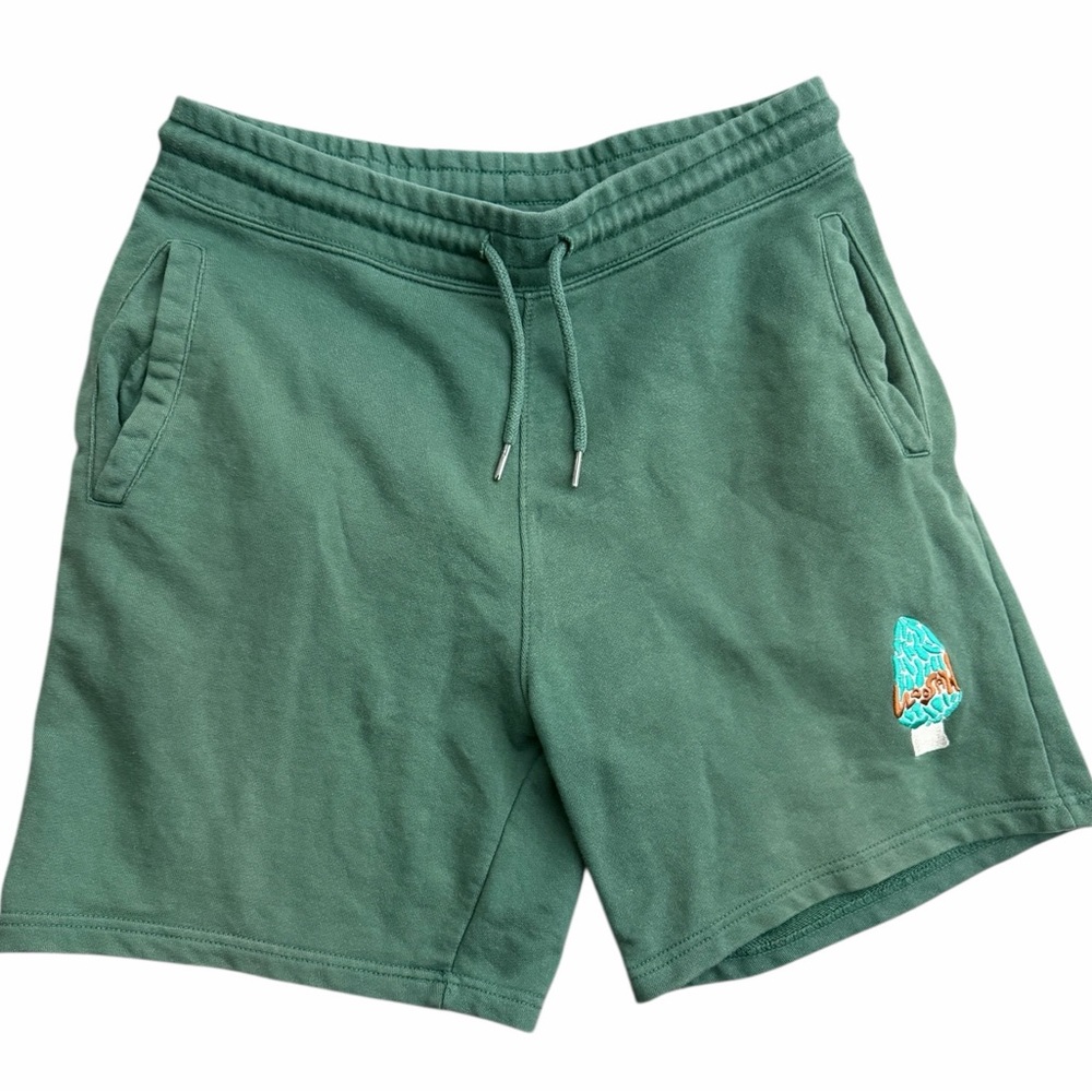 Woosah Sustainable Green Sweat Shorts Men’s Large Drawstring Pockets